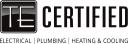 TE Certified Electrical, Plumbing logo